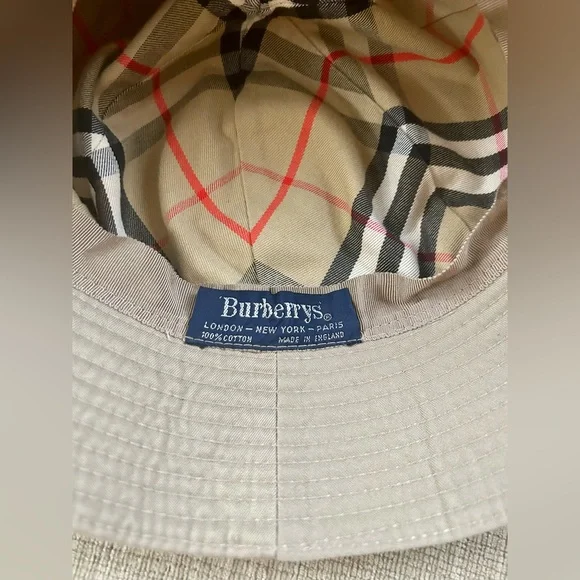 Vintage Burberry Reversible Round Bucket Hat - Picture 8 of 9